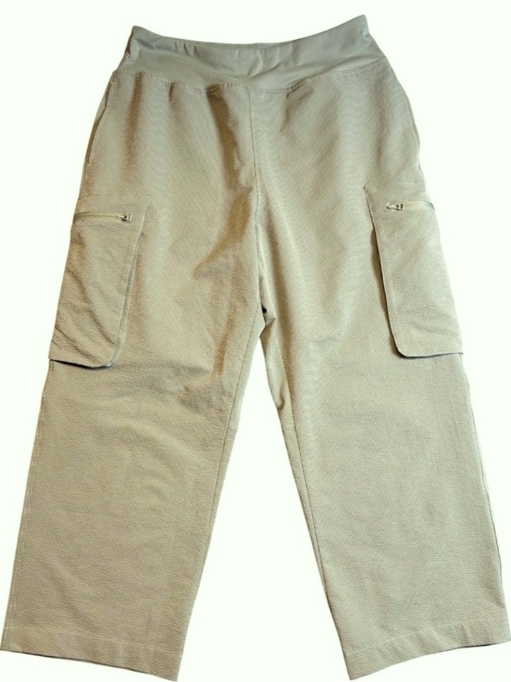 Sage Collective Cargo Crop Pants Womens Medium Sage Ribbed High Rise Utility EUC